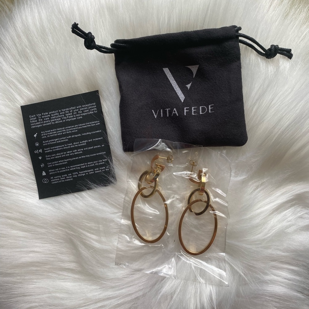 Vita Fede Cassio Modular Interlocking Detachable Earrings. New